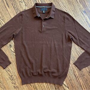 Jos. A. Bank Reserve Rich Brown Knit Sweater